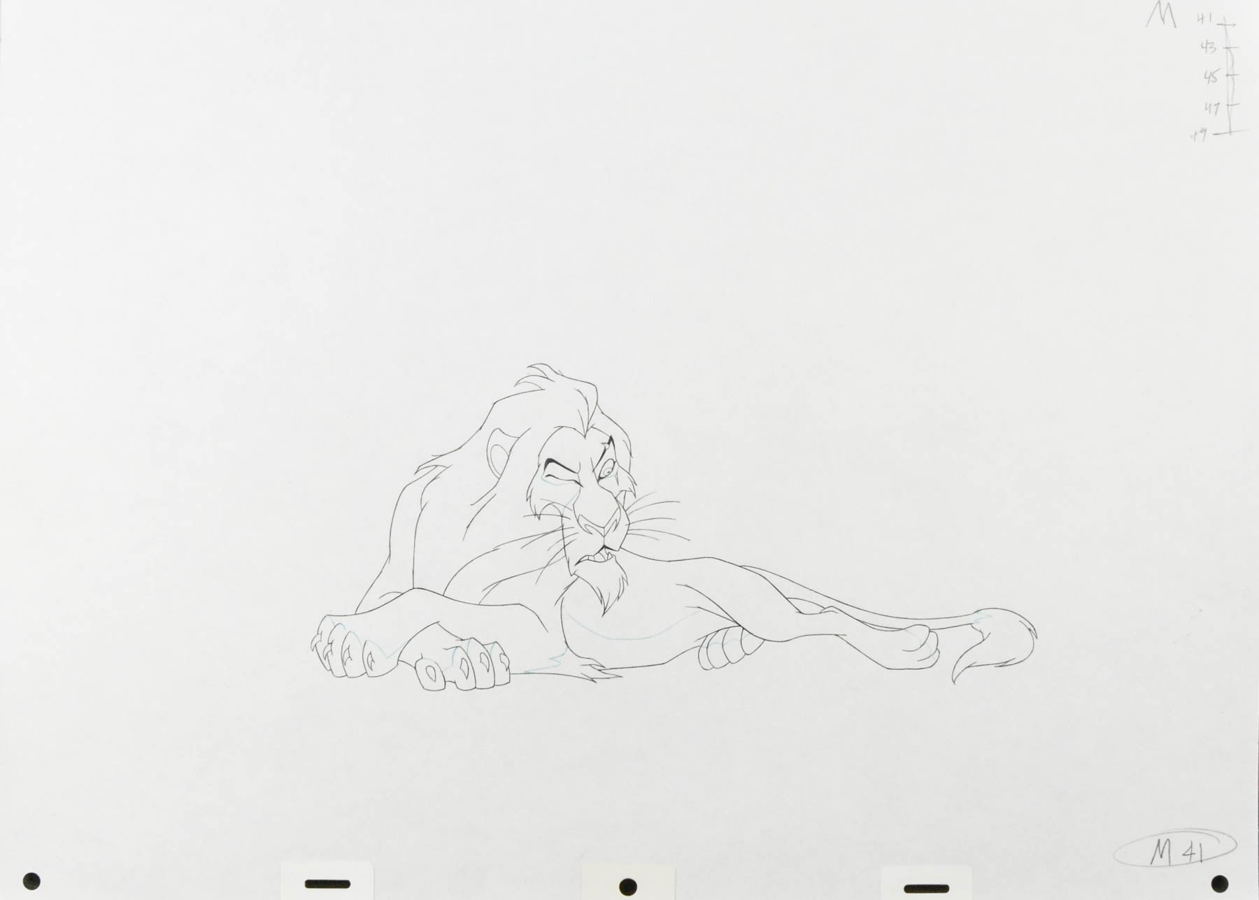 Lion King Scar Production Drawing